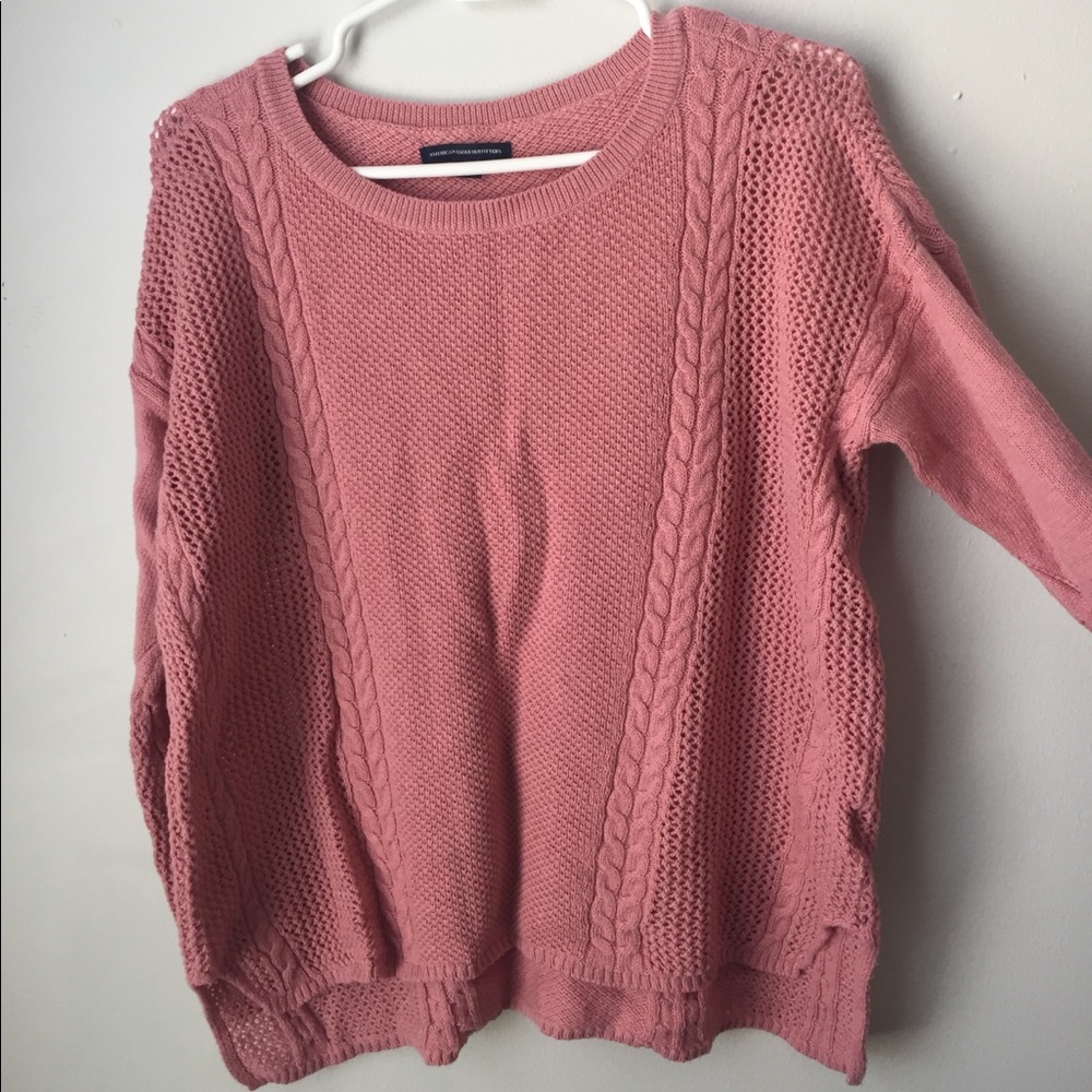 AE pink sweater